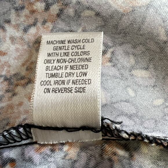 CJ Banks Skirt Womens 2X Dark Floral Purple Orange Fall Colors A-Line Midi Boho - Picture 8 of 10